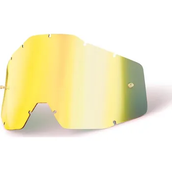 Motodoplněk náhradní plexi pro brýle 100% Accuri/Strata dětské zlatý chrom, Anti-fog