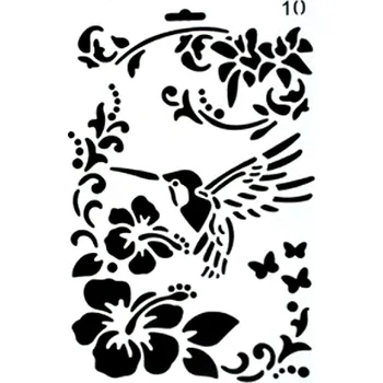 Plastová šablona, KOLIBŘÍK, 26 x 17,4 cm, 1 kus