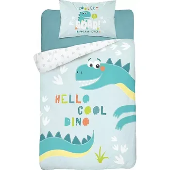 Povlečení Bambusové povlečení do postýlky Dráček zelená 100x135+40x60