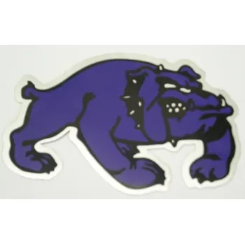 Samolepicí dekorace na vozidlo Samolepka naštvaný pes modrá 2 kusy