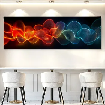 Obraz Obraz na plátně - Doteky hlubin barevných FeelHappy.cz Velikost obrazu (šířka x výška): 60 x 20 cm