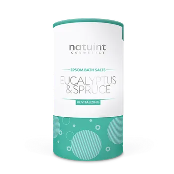 Koupelová sůl Natuint Cosmetics Revitalizující solná koupel Smrk Eukalyptus 550 g