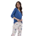 Dámské krátké pyžamo Cornette 841/391 Gina M Modrá