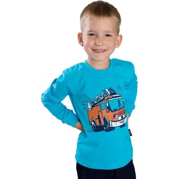 Chlapecké tričko Chlapecké triko Betty mode HASIČI vel. 104-134 tyrkysové