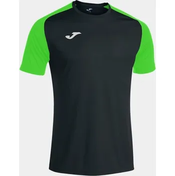 Pánské/Chlapecké sportovní tričko JOMA ACADEMY IV SHORT SLEEVE T-SHIRT BLACK FLUOR GREEN Velikost: 2XL-3XL, Barva: NEGRO-VERDE FLUOR