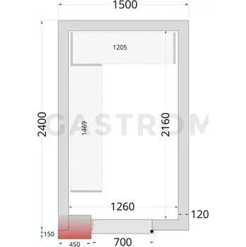 Panely ke stavebnicovým boxům s 120 mm izolací | TEFCOLD, CR 150x240x220