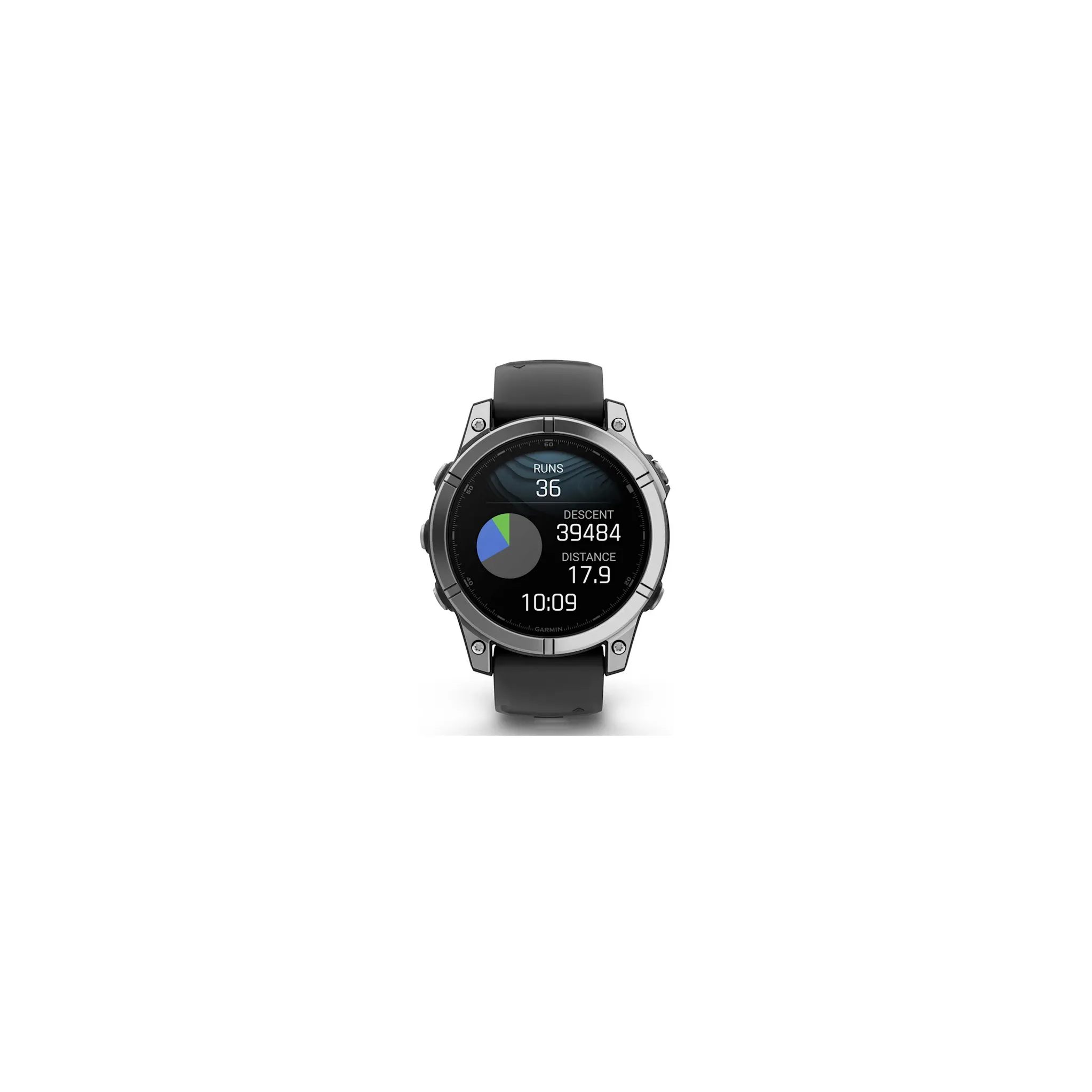 Fotografie 7 - Chytré hodinky Garmin fēnix E 47 mm Stainless Steel Black Silicone Band