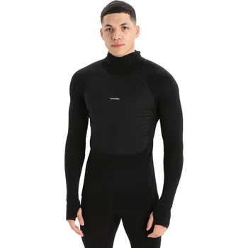 Pánská mikina Pánská mikina s kapucí ICEBREAKER Mens ZoneKnit Insulated LS Hoodie, Black velikost: M