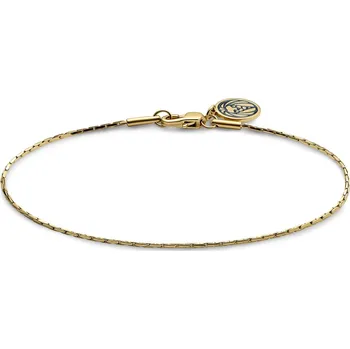 Náramek Essentials | 1mm řetízkový náramek zlaté barvy s&nbsp;obdélníkovými články - Lucleon