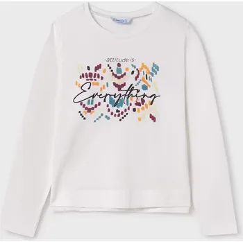 Dívčí tričko Triko s dlouhým rukávem EVERYTHING smetanové JUNIOR Mayoral velikost: 152 (12 let)