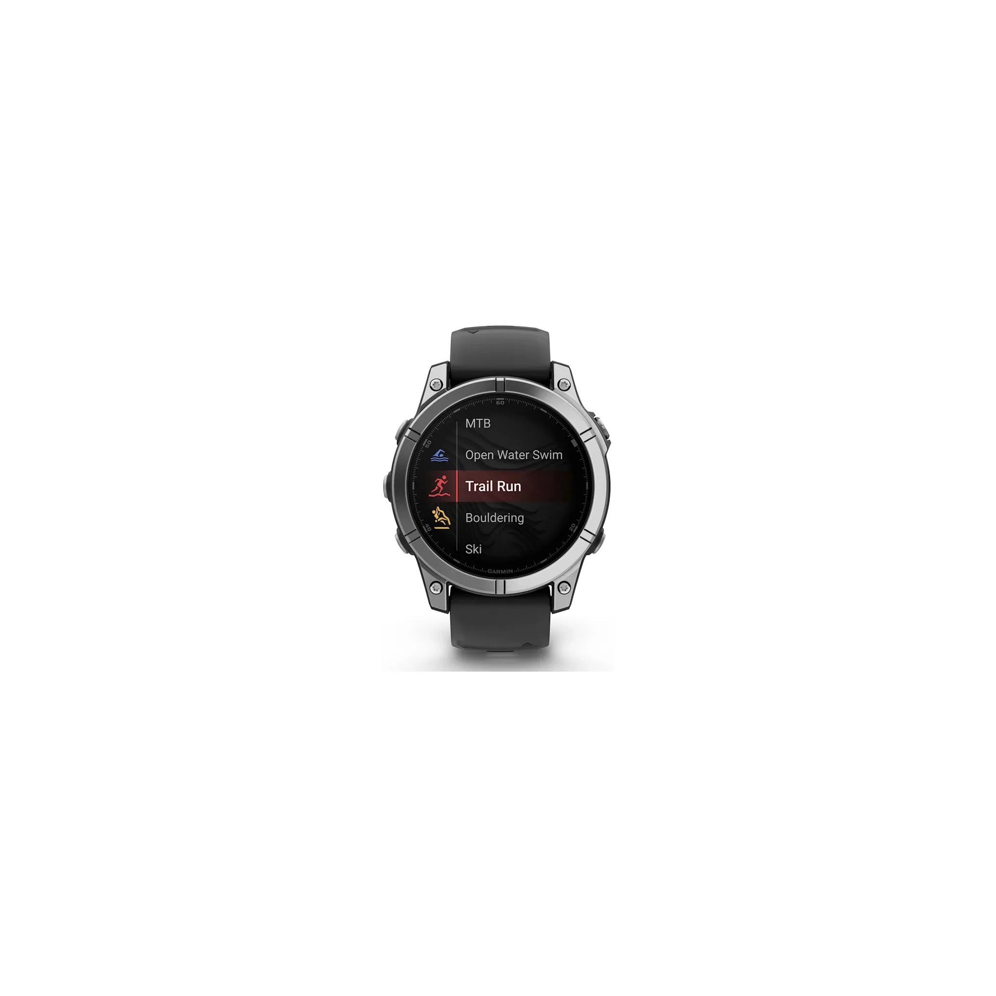 Fotografie 8 - Chytré hodinky Garmin fēnix E 47 mm Stainless Steel Black Silicone Band