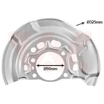 Brzdový kotouč Ochranný plech proti rozstřikování, brzdový kotouč VAN WEZEL 5407371