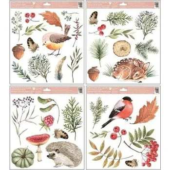 Okenní dekorace Okenní fólie podzimní les 30 x 33,5 cm