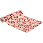 Atmosphera Běhoun na stůl s vánočním motivem, 28 x 300 cm, červený