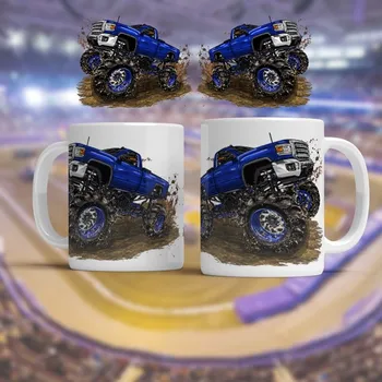 Hrnek Monster truck - Červená