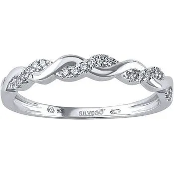 Prsten Diamantový zásnubní prsten Fay z bílého zlata s diamanty 0,10 ct velikost obvod 60 mm DNN3925RGWD-obvod 60 mm