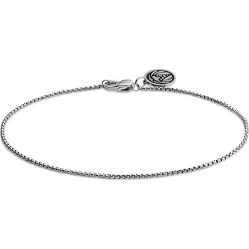 Náramek Essentials | 1mm kostičkovaný řetízkový náramek stříbrné barvy se zaoblenými články - Lucleon