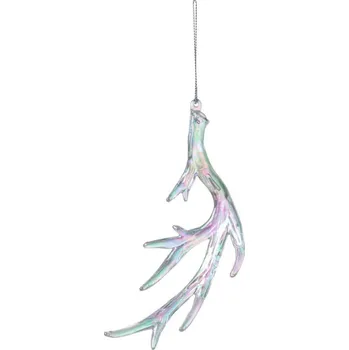 Vánoční ozdoba Holografická vánoční ozdoba ve tvaru paroží – 18 cm