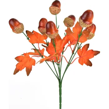 Podzimní zápich se žaludy, 30 x 20 cm, oranžová