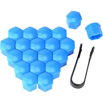 Alu kolo Krytka na kolový šroub modrá 17 mm