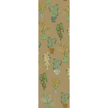 Tapeta Masureel Vliesová obrazová tapeta na zeď, khaki, květiny, DGJOY1022-300, Joy, Masureel, velikost 0,87 x 3 m