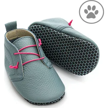Dívčí bačkory Liliputi Barefoot capáčky Liliputi® - Urban Cloud Paws modré Velikost: L
