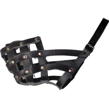 Náhubek pro psa Palkar kožený náhubek pro psy vel. 4 32 cm x 9 cm černá