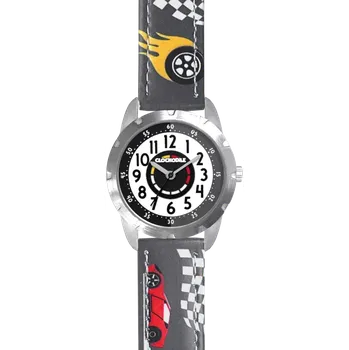 Hodinky CLOCKODILE Dětské svítící šedé chlapecké hodinky ZÁVODNÍ AUTA CWB0121 ( )