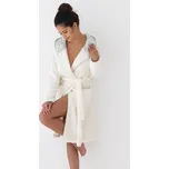 Huňatý dámský župan Amelia vanilkový L/XL