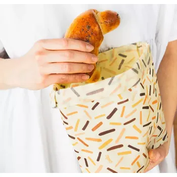 Krabice na pečivo Peelo voskový pytlík M abstrakt