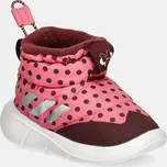 Dětské sněhule adidas MONOFIT BOOT Minnie růžová barva, IE6023