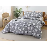 XPOSE® Mikrosaténové povlečení OVEČKA 140x200 cm, 70x90 cm, Mikrosatén + Prodloužená možnost vrácení zboží do 50 dnů