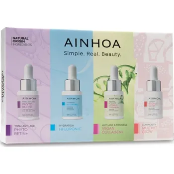 Pleťové sérum Ainhoa Beauty Treasure Collection Serum - Phyto Retin serum 8 ml + Hi-luronic serum 8 ml + Vegan collagen serum 8 ml + Multivit serum 8 ml Dárková sada
