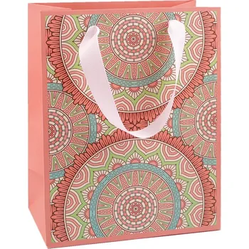 Dárková taška Dárková taška mandala Varianta: 2 růžová sv., Balení: 4 ks