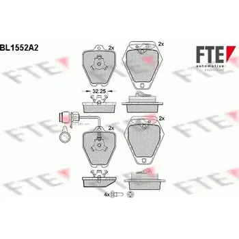 Brzdová destička FTE Sada brzdových destiček FTE BL1552A2