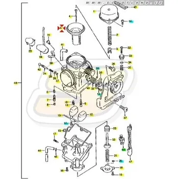 Palivový systém pro motocykl Suzuki Membrána karburátoru Burgman 250 98/02 1350014F00