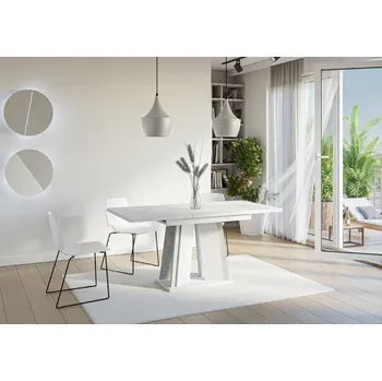 Jídelní stůl Prospero Rozkládací jídelní stůl DOHA Barva: bílá mat/kámen