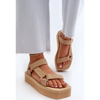 Dámské sandále Dámské sandály na platformě Edireda Barva: Béžová, Velikost: 39