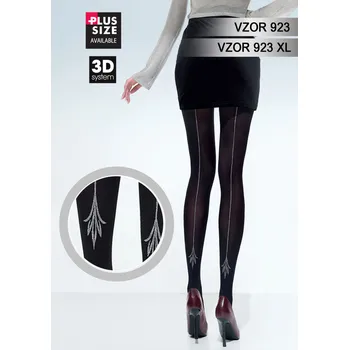 Dámské punčochy Dámské vzorované punčocháče vzor 923 černá MY BEST NOA Varianta: černá, vel. 4