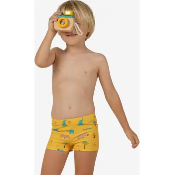 Kojenecké oblečení DECATHLON Dětské boxerkové plavky pro nejmenší s potiskem 12 MĚSÍCŮ ŽLUTÁ