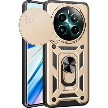 Pouzdro na mobilní telefon Slide odolný kryt na Realme 12+ 5G - zlatý