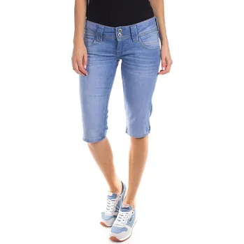 Dámské kraťasy Pepe Jeans Dámské kraťasy VENUS CROP Barva: denim (odpovídá obrázku), Velikost: W25
