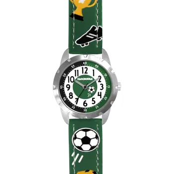 Hodinky CLOCKODILE Svítící zelené chlapecké hodinky FOTBAL zelené CWB0071