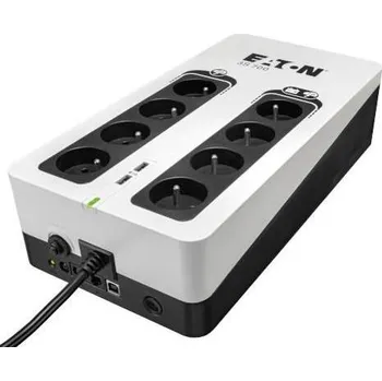 Záložní zdroj Eaton 3S 700 FR, UPS 700VA / 420W, 8 zásuvek (4 zálohované), USB, 2x USB charge, české zásuvky