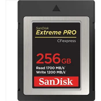 Ukládání dat SanDisk Extreme Pro CFexpress Card 256GB, Type B, 1700MB/s Read, 1200MB/s Write