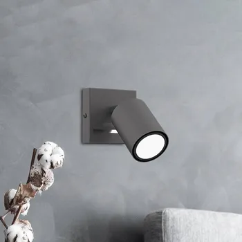 Lampička Luminex Nástěnné bodové svítidlo Jarek antracit/chrom, jednoplamenné - Bodovka - délka 7,5 cm, Ø 5,5 cm antracitová, chromová 1 x 8 W LED - Doprava zdarma