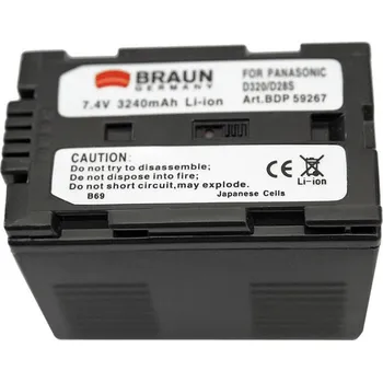 Braun akumulátor PANASONIC D320, D28, 3240mAh