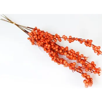 umělá květina Bobule oranžová, 70 cm, svazek 6 ks
