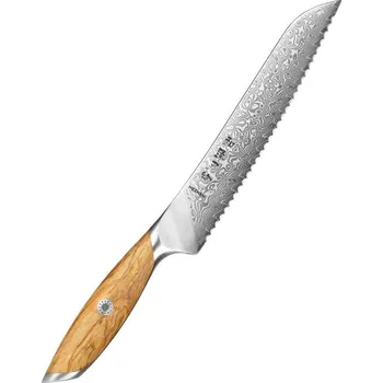 Kuchyňský nůž Hezhen HEZHEN® nůž na pečivo Bread OLIVE X01 (8,5")