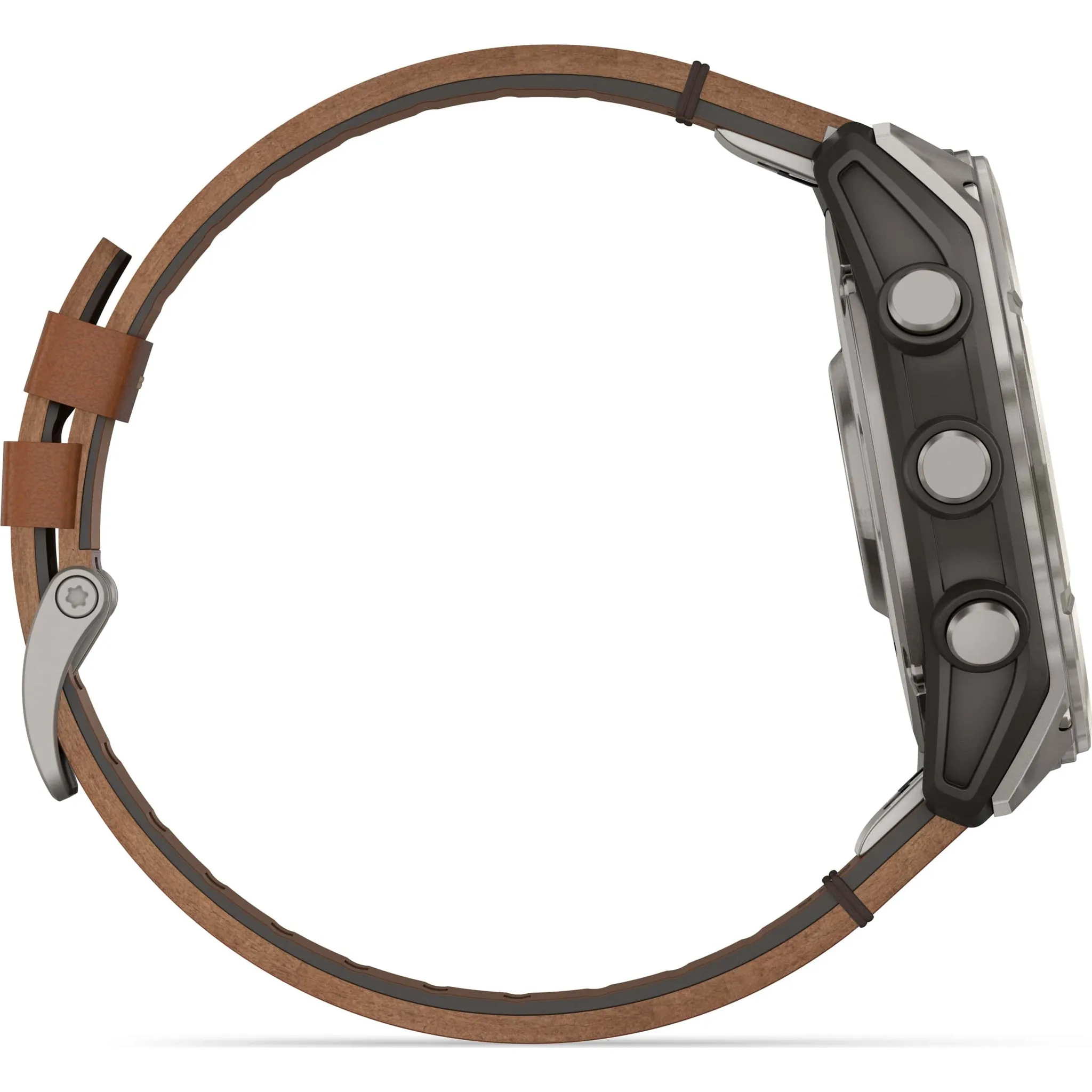 Fotografie 6 - Chytré hodinky Garmin fēnix 8 51 mm Sapphire Titanium/Brown Leather Band